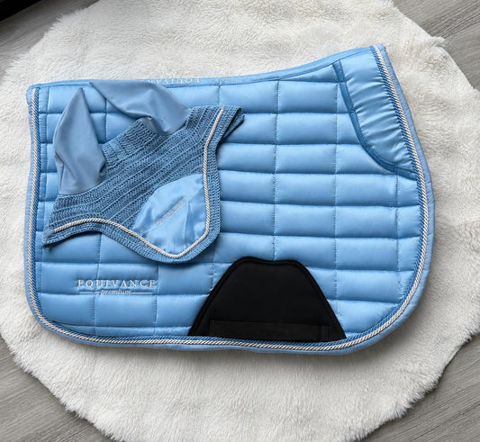 Saddle pad “baby blue” - sviedrene+ austiņas (komplekts)